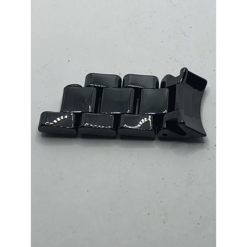 Michael Kors Watch Parts Black Ceramic Partial Band 20mm Links No Clasp PJ186